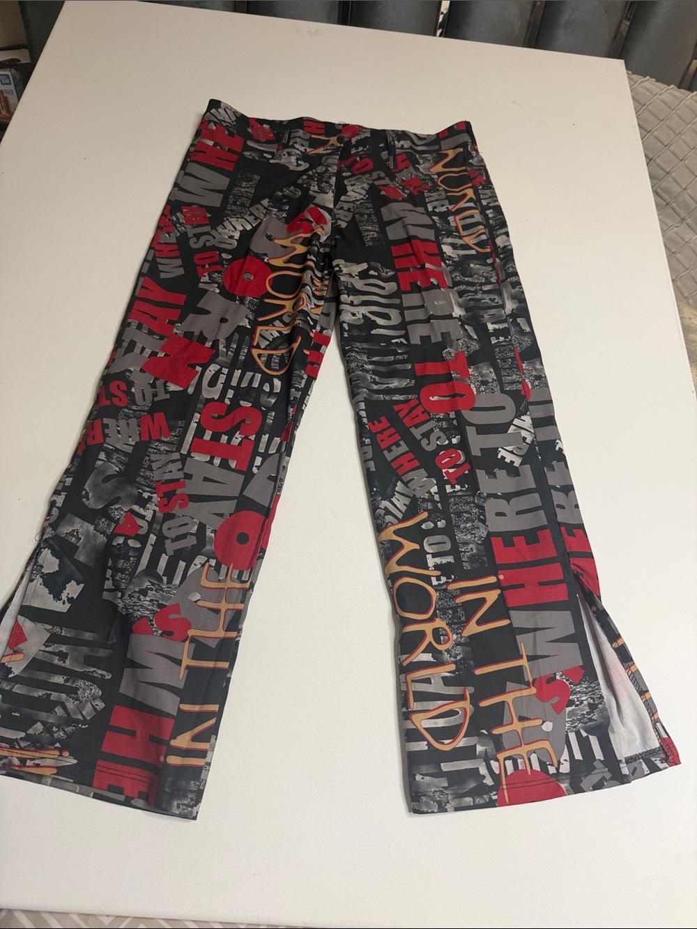 Ya Los Angeles Black, Red & Gray Graphic Jogger Pants